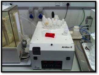 Image of Aridus II desolvating system (dry plasma analysis) at Nu Instruments factory